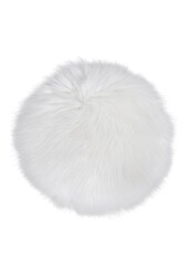 Sitzfläche aus Kunstleder – Weiß, Polyester, 35 x 35 x 6,5 cm