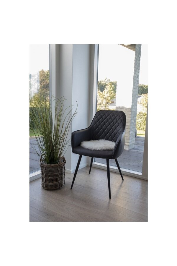 Sitzfläche aus Kunstleder – Weiß, Polyester, 35 x 35 x 6,5 cm