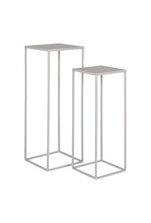 Beja Blumenständer – Blumenständer, Stahl, kühles Grau, 2er-Set