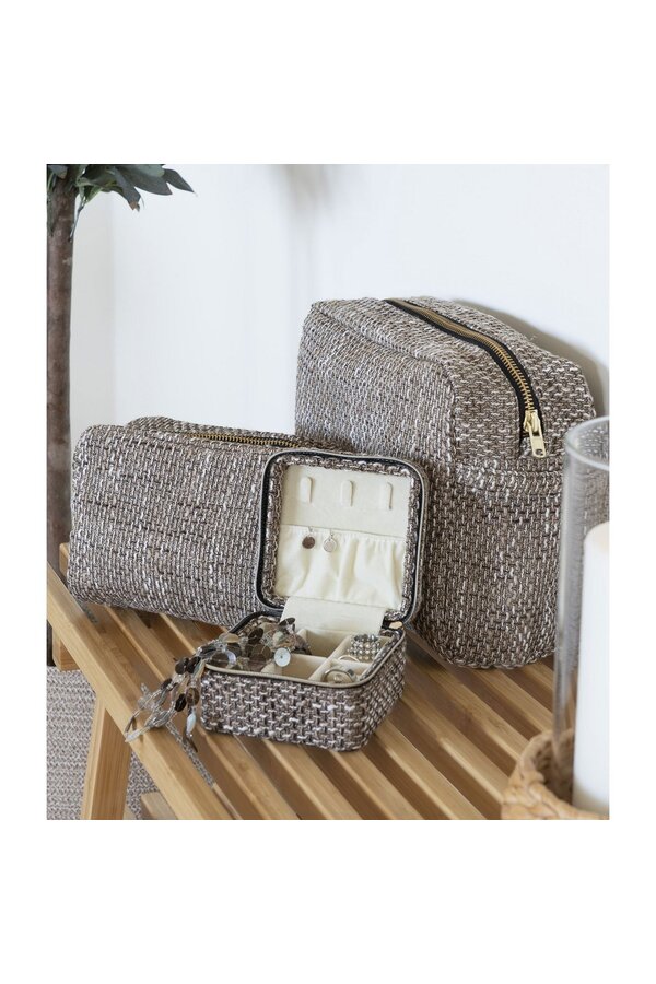 Marrakesch Schmuckkästchen – Braun Mix, 100 % Polyester, 11 x 11 x 6,5 cm