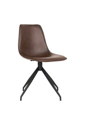 Monaco Esszimmerstuhl – Dunkelbraun, PU/Stahl, 56 x 48 x 86 cm – 2er-Set