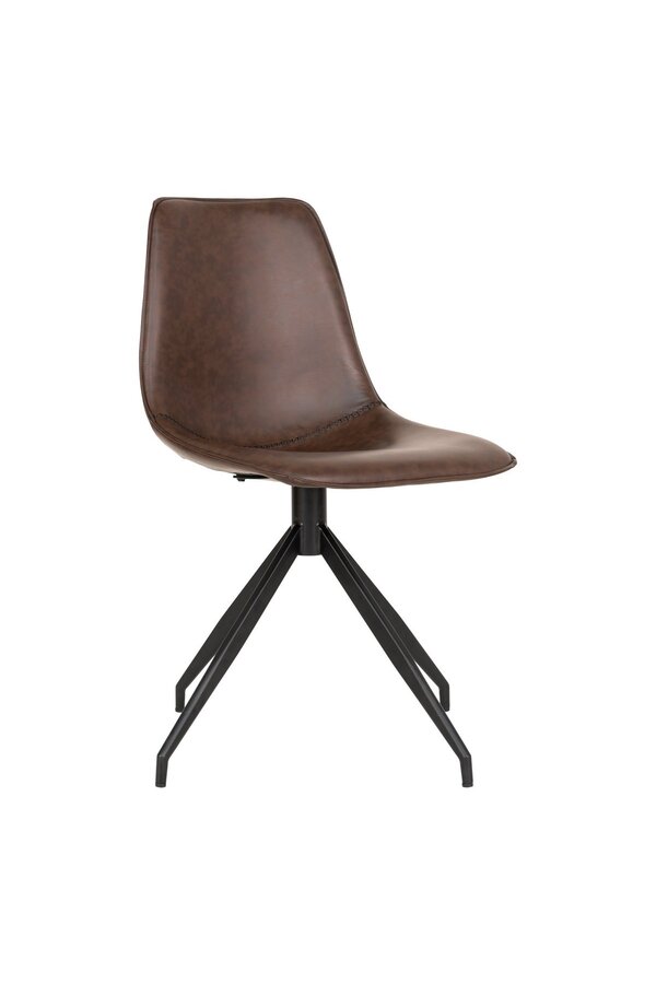Monaco Esszimmerstuhl – Dunkelbraun, PU/Stahl, 56 x 48 x 86 cm – 2er-Set