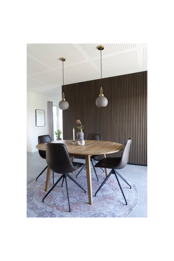 Monaco Esszimmerstuhl – Dunkelbraun, PU/Stahl, 56 x 48 x 86 cm – 2er-Set