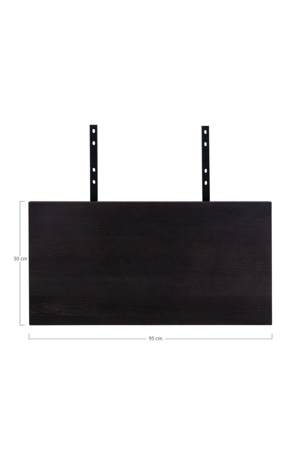 Verlängerungsplatten für Tisch Toulon/Montpellier/Bordeaux – Schwarz, Eiche/Stahl, 95 x 50 x 4 cm – 2er-Set
