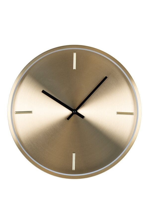 Istanbul Wanduhr – Wanduhr, Aluminium, Gold, geräuschloses Uhrwerk, rund, ø30