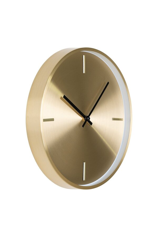 Istanbul Wanduhr – Wanduhr, Aluminium, Gold, geräuschloses Uhrwerk, rund, ø30