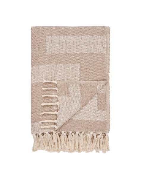 Adana Plaid – Taupe/Beige, Baumwollpolyester, 130 x 180 cm