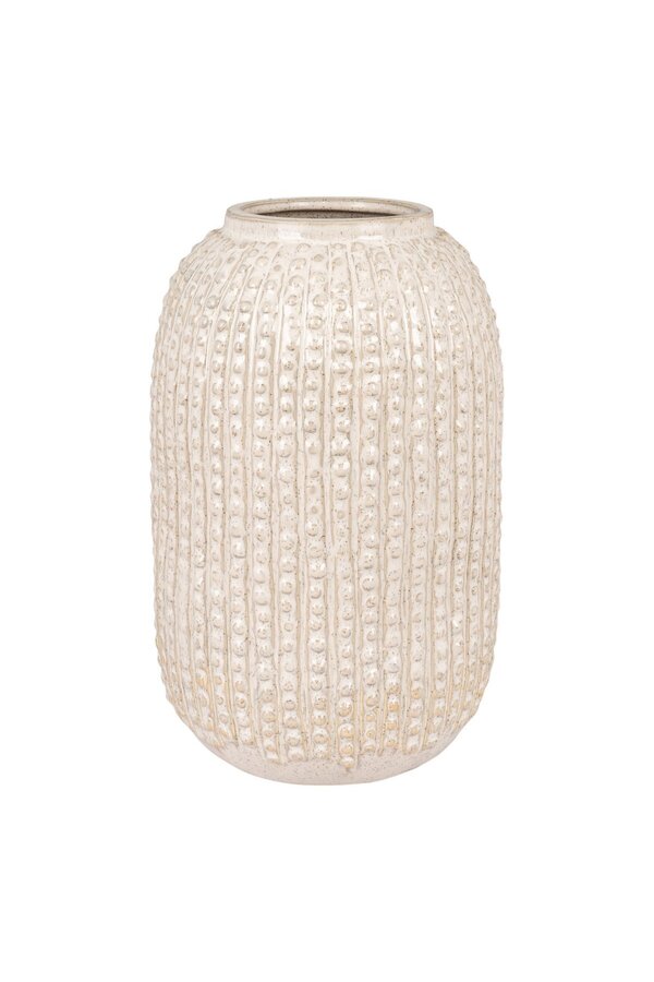 Vase – Beige, Steingut, Ø 16 x 25,5 cm