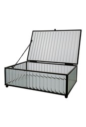 Santorini Box – Transparent, Glas/Metall, 20 x 13 x 7 cm
