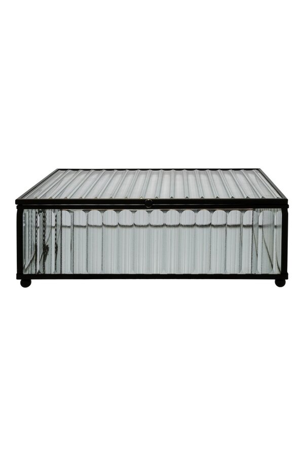 Santorini Box – Transparent, Glas/Metall, 20 x 13 x 7 cm