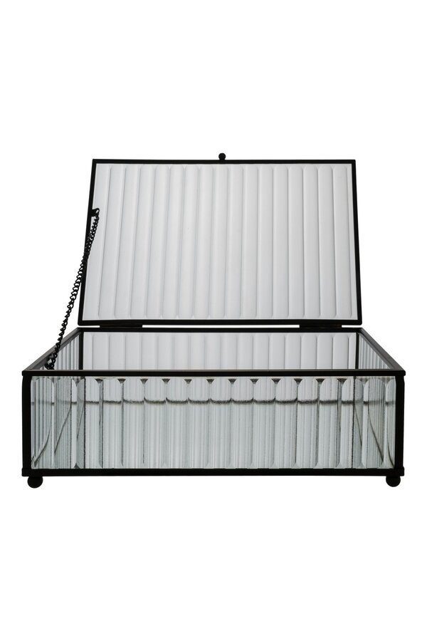 Santorini Box – Transparent, Glas/Metall, 20 x 13 x 7 cm