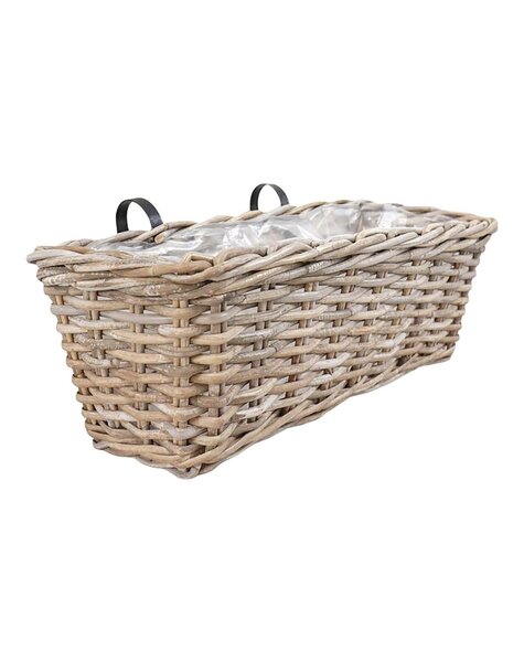 Steinpflanzkübel – Kubu, Kubu Rattan, 60 x 20 x 23 cm