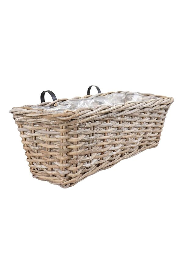 Steinpflanzkübel – Kubu, Kubu Rattan, 60 x 20 x 23 cm