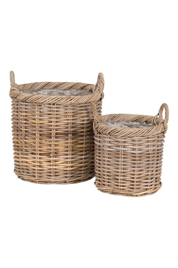 Gili-Körbe – Natur, Kubu-Rattan – 2er-Set