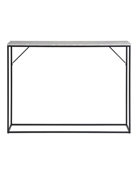 Vita Konsolentisch – Travertin-Optik, schwarz, 110 x 26 x 80 cm