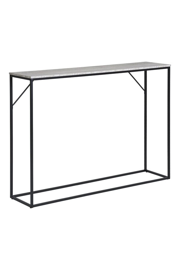 Vita Konsolentisch – Travertin-Optik, schwarz, 110 x 26 x 80 cm