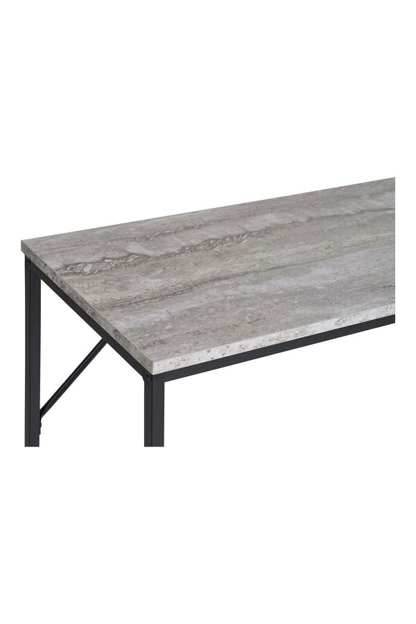 Vita Konsolentisch – Travertin-Optik, schwarz, 110 x 26 x 80 cm