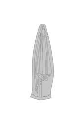 Luxusbezug – Schwarz, Polyester, 270 x 50/55 cm