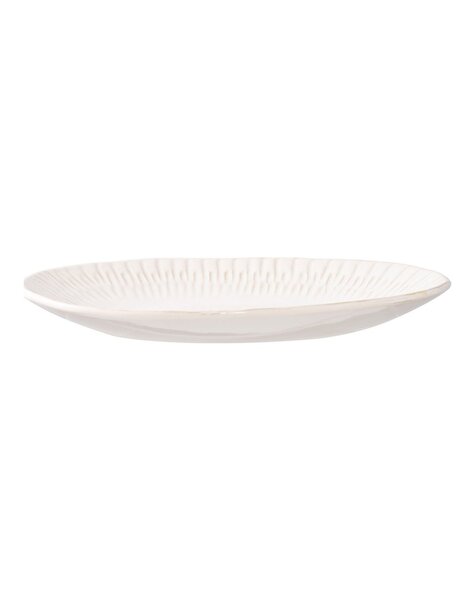 Tablett – Weiß, Keramik, 30,5 x 20,3 x 3,8 cm