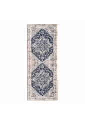Havana Läufer – Chenille Polyester, Blau – 80 x 200 cm