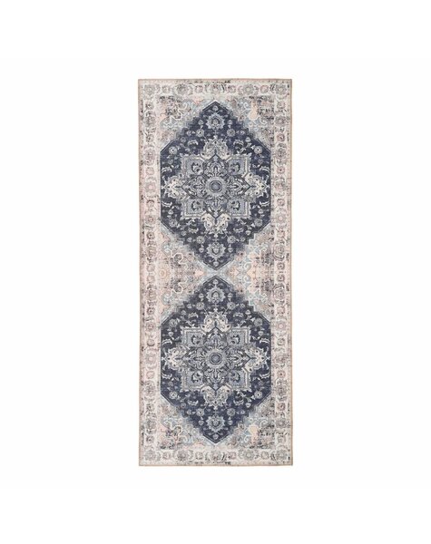 Havana Läufer – Chenille Polyester, Blau – 80 x 200 cm