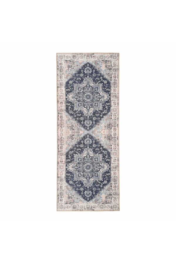 Havana Läufer – Chenille Polyester, Blau – 80 x 200 cm