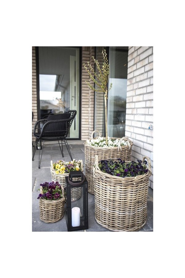 Caor Körbe – Natur, Kubu-Rattan, 4er-Set