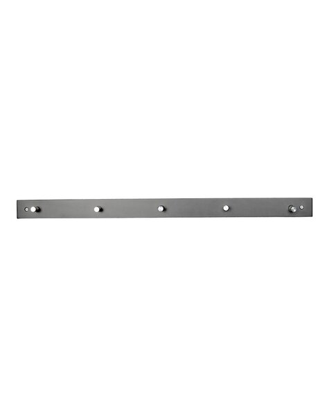 Padova Garderobe – Schwarz, Kiefernholz/Stahl, 70 x 5 x 2 cm
