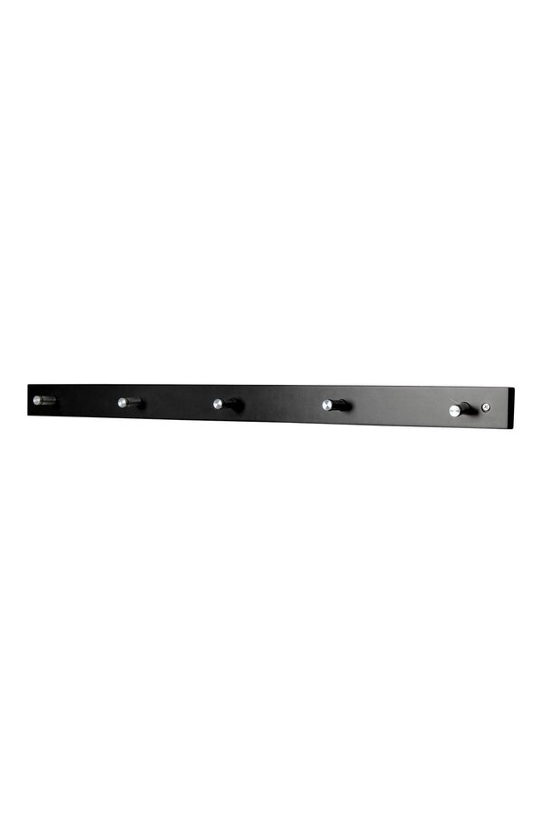 Padova Garderobe – Schwarz, Kiefernholz/Stahl, 70 x 5 x 2 cm