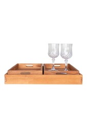 Faro Tablett – Teak, Natur, 3er-Set