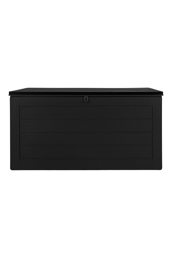 Dubrovnik Kissenbox – Kissenbox, Kunststoff, schwarz, 146,5 x 61 x 64,5 cm, 490 l