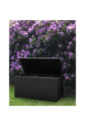 Dubrovnik Kissenbox – Kissenbox, Kunststoff, schwarz, 146,5 x 61 x 64,5 cm, 490 l