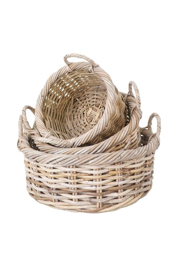 Kuta Körbe – Kubu, Kubu Rattan, 30/40/50 cm – 3er-Set