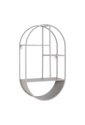 Feira Wandregal – Wandregal, oval, Stahl, kühles Grau, 35 x 15 x 60 cm