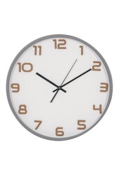 Greenwich Wanduhr – Grau, Glas, Kunststoff, Ø 35 cm