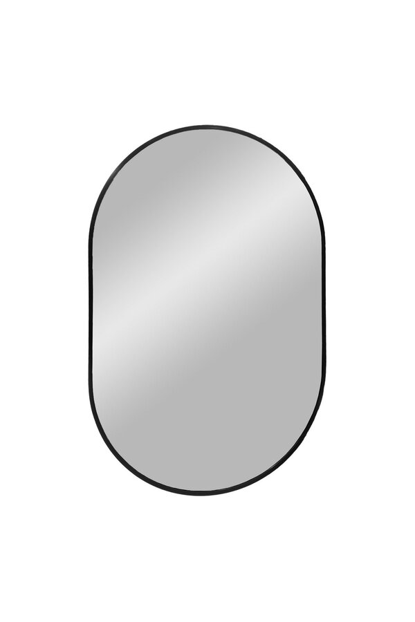 Madrid Spiegel – Schwarz, Aluminium/Glas, 50 x 80 cm