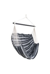 Lamia Hängesessel – grau/schwarz, 85 % Baumwolle, 15 % Polyester, Lärche