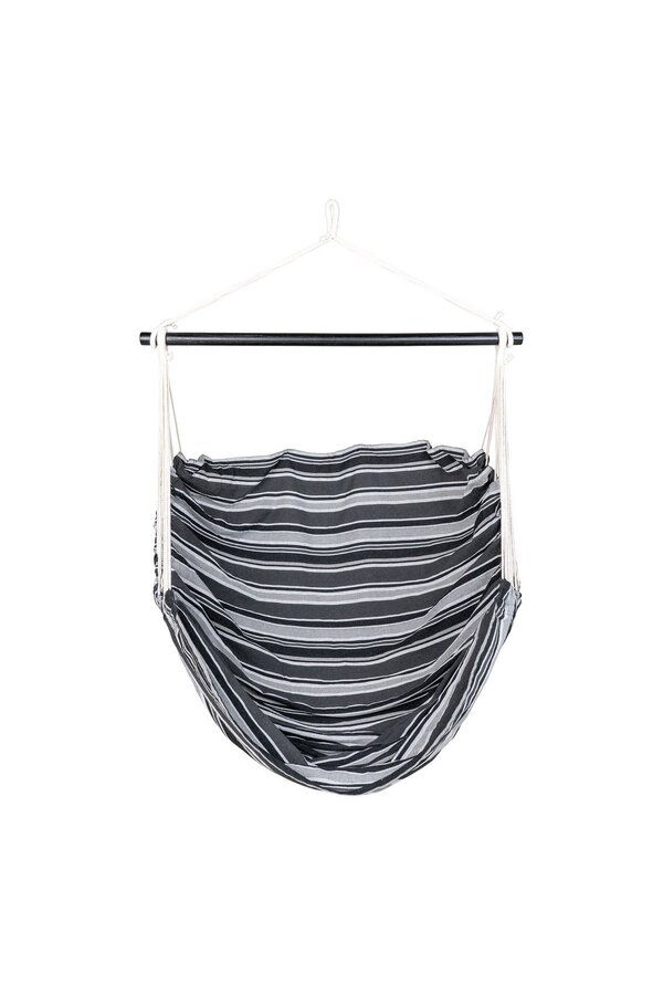 Lamia Hängesessel – grau/schwarz, 85 % Baumwolle, 15 % Polyester, Lärche