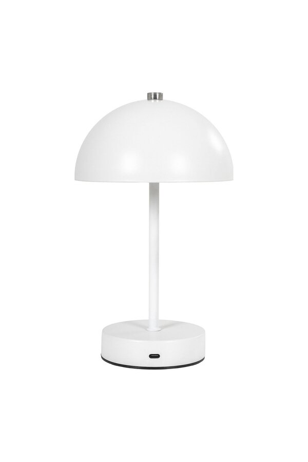 Holt LED-Tischleuchte – Weiß, Metall, wiederaufladbar