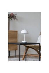Holt LED-Tischleuchte – Weiß, Metall, wiederaufladbar