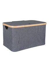 Noto Mand - Dunkelgrau, Bambus/Polyester, 30 x 45 x 25 cm