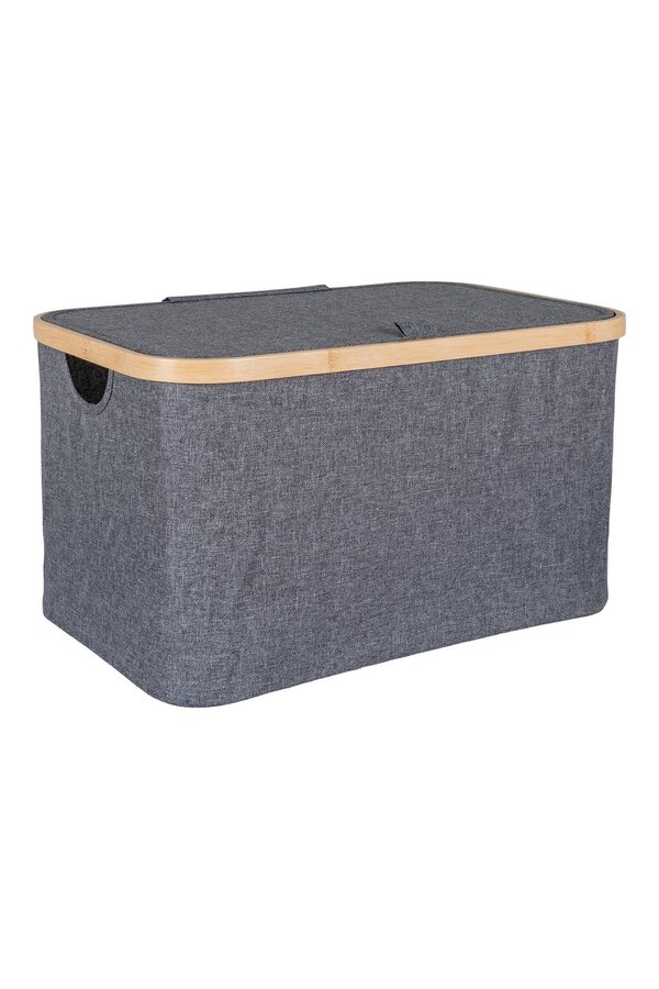 Noto Mand - Dunkelgrau, Bambus/Polyester, 30 x 45 x 25 cm