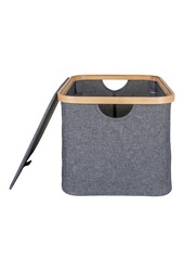 Noto Mand - Dunkelgrau, Bambus/Polyester, 30 x 45 x 25 cm