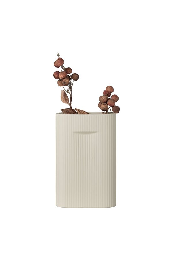 Vase – Keramikvase, grau, 16,5 x 6,5 x 26 cm