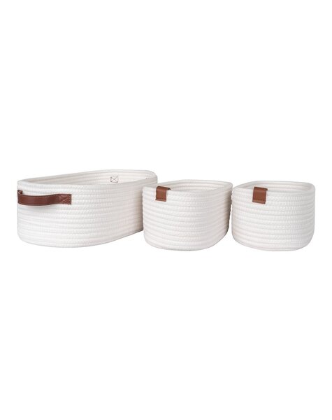 Jarana Körbe – Weiß, 3er-Set