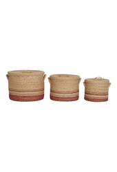 Budoni-Körbe – Natur/Braun, Seegras – 3er-Set