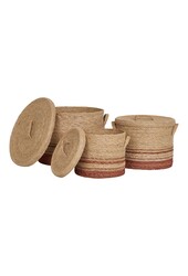 Budoni-Körbe – Natur/Braun, Seegras – 3er-Set