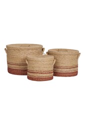 Budoni-Körbe – Natur/Braun, Seegras – 3er-Set