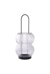 Lucena Laterne – Schwarz, Metall/Glas, 16 x 16 x 36 cm