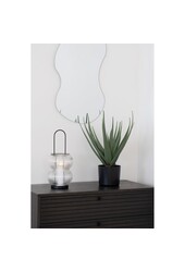 Lucena Laterne – Schwarz, Metall/Glas, 16 x 16 x 36 cm